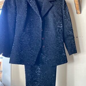 Elegant Black Textured Suit Set